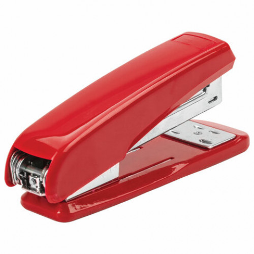Степлер №24/6, 26/6 BRAUBERG Classic, до 25 листов, красный, 228502