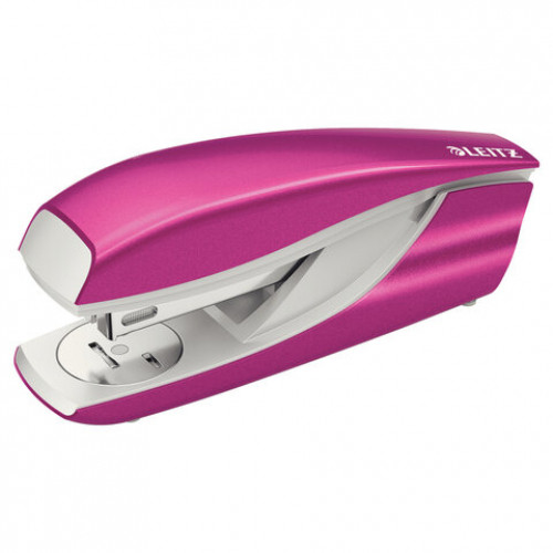 Степлер №24/6, 26/6 металлический LEITZ New NeXXt WOW, до 30 л., розовый металлик, 55022023