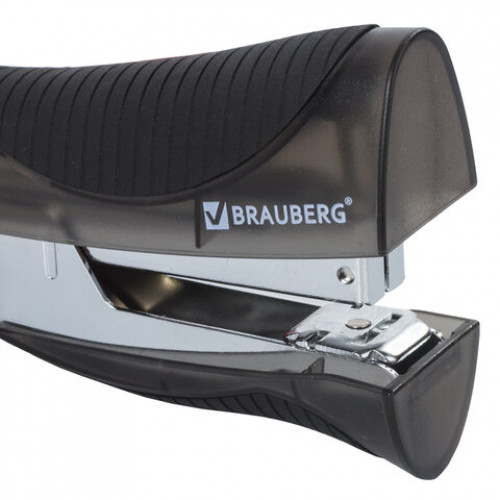 Степлер №24/6, 26/6 BRAUBERG VS-100 Pro, до 25 листов, вертикальный, эргономичный, черный 228741