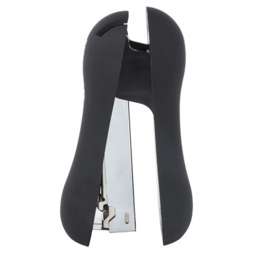 Степлер №24/6, 26/6 BRAUBERG Soft Black, до 20 листов, эргономичный, черный, 226862
