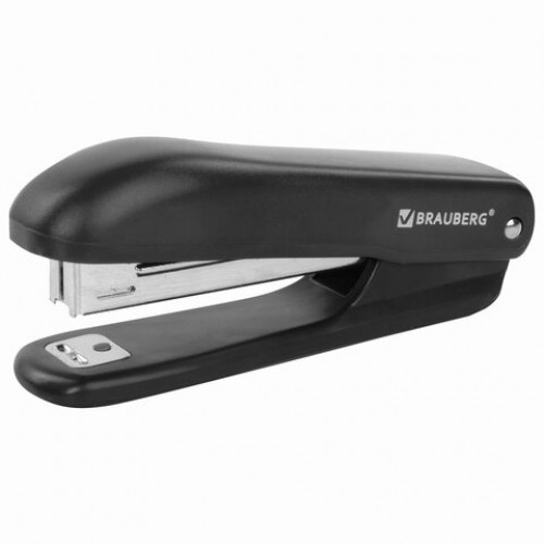Степлер №10 BRAUBERG SX-19, до 12 листов, с антистеплером, черный, 228587