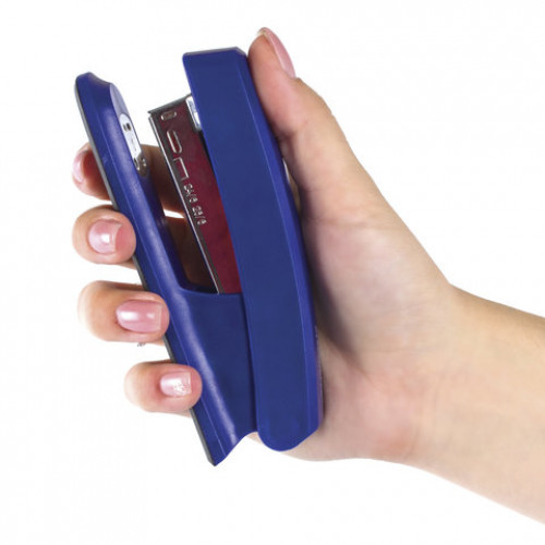 Степлер №24/6, 26/6 BRAUBERG Standard, до 25 листов, синий, 226852