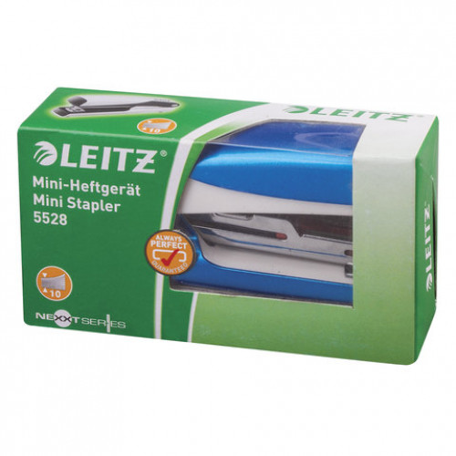 Степлер №10 металлический LEITZ New NeXXt WOW, до 10 л., синий металлик, 55281036