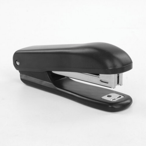 Степлер №10 BRAUBERG SX-19, до 12 листов, с антистеплером, черный, 228587