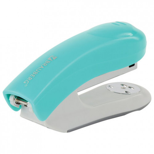 Степлер №24/6, 26/6 BRAUBERG Original, до 25 листов, бирюзовый, 227771