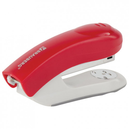 Степлер №24/6, 26/6 BRAUBERG Original, до 25 листов, красный, 227770