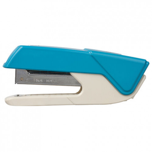 Степлер №24/6, 26/6 BRAUBERG ADVANCED, до 20 листов, с антистеплером, голубой, 228749