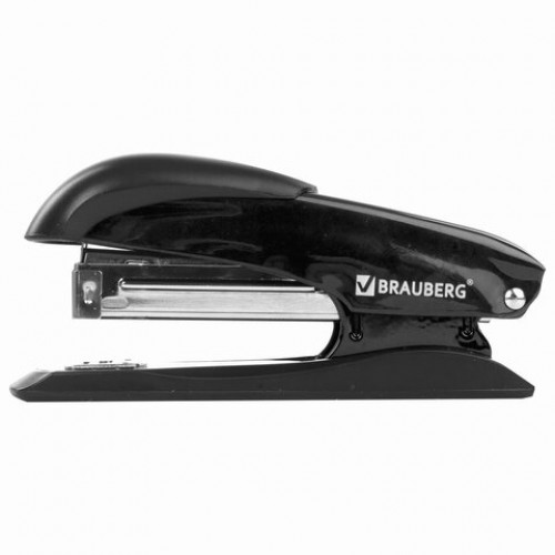 Степлер №24/6, 26/6 металлический BRAUBERG Office Expert, до 25 листов, черный, 228593