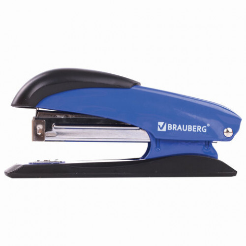 Степлер №24/6, 26/6 металлический BRAUBERG Office Expert, до 25 листов, синий, 228594