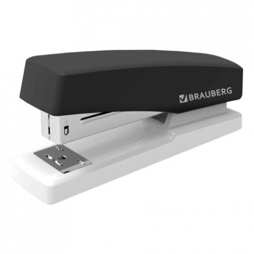 Степлер №24/6, 26/6 BRAUBERG STYLE MAX, до 30 листов, черный, 272749