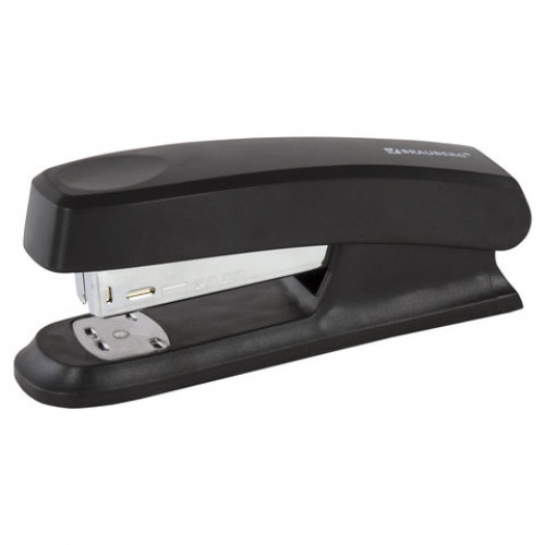 Степлер №24/6, 26/6 BRAUBERG Standard, до 25 листов, черный, 226851