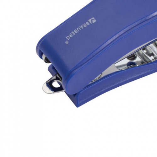 Степлер №24/6, 26/6 МИНИ BRAUBERG Standard, до 25 листов, с антистеплером, синий, 226850