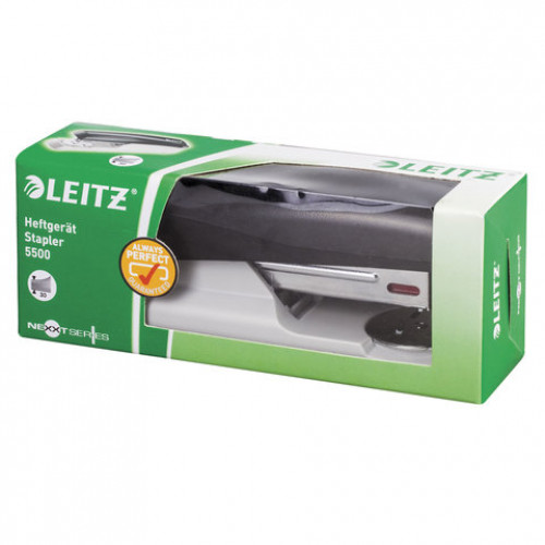 Степлер №24/6, 26/6 LEITZ NeXXt, до 30 листов, с антистеплером, черный, 55000095