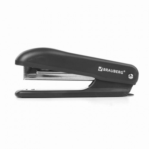 Степлер №10 BRAUBERG SX-19, до 12 листов, с антистеплером, черный, 228587