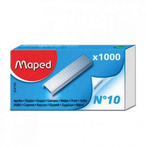 Степлер №10 металлический MAPED Universal Metal, до 12 листов, + 400 скоб, серый, 043500