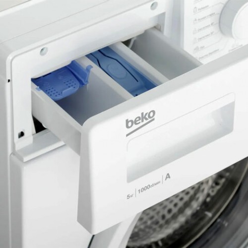 Стиральная машина BEKO WRS5511BWW, 1000 об/мин, 5 кг, фронтальная загрузка, 15 програ, 7320110005