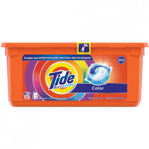 Средство для стирки в капсулах 30 шт. по 24,8 г TIDE (Тайд) Color, 1002858