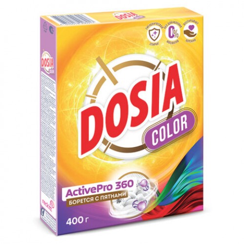 Стиральный порошок для всех типов стирки и тканей 400г DOSIA Optima Color, ш/к 96917, 3265602