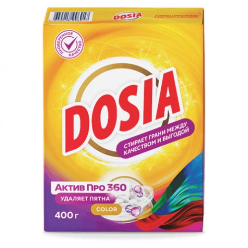 Стиральный порошок для всех типов стирки и тканей 400г DOSIA Optima Color, ш/к 96917, 3265602