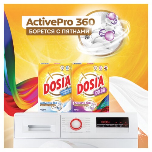 Стиральный порошок для всех типов стирки и тканей 400г DOSIA Optima Color, ш/к 96917, 3265602
