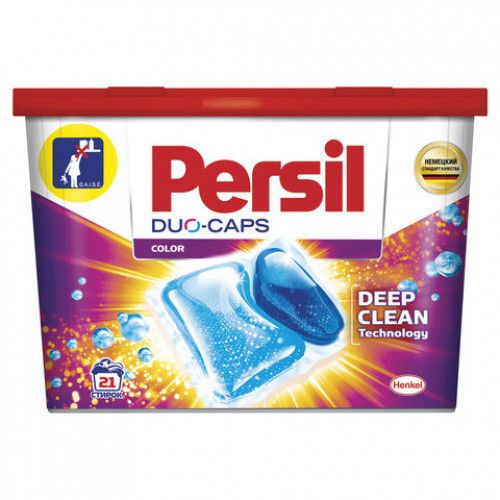 Средство для стирки в капсулах 21 шт. PERSIL (Персил) Power caps Color, 2465300