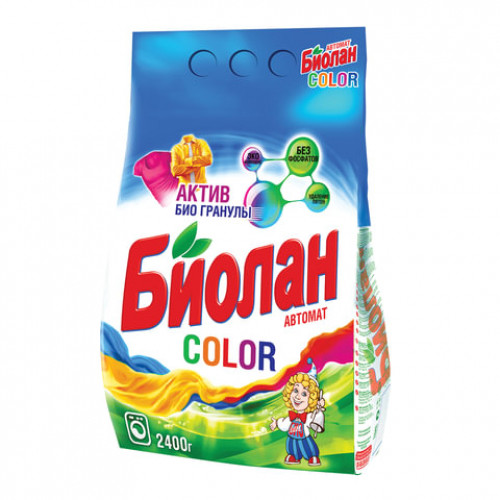 Стиральный порошок-автомат 2,4 кг, БИОЛАН Color (Нэфис Косметикс), 103-4