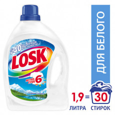 Средство для стирки жидкое автомат 1,95 л LOSK (Лоск) Горное озеро, гель, 2348159