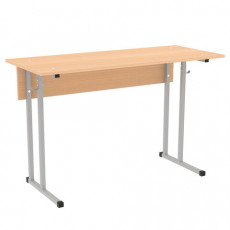 Стол-парта 2-местный нерегулируемый ПИФАГОР SD-1, 1200х500х760 мм, рост 6 (170-190 см), серый каркас, ЛДСП бук, 533346