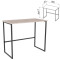 Стол BRABIX SMART CD-020, 900х500х770 мм, ЛОФТ, металл/ЛДСП ясень шимо светлый, каркас черный, 641949