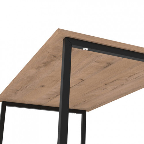 Стол BRABIX SMART CD-020, 900х500х770 мм, ЛОФТ, металл/ЛДСП бунратти, каркас черный, 641950