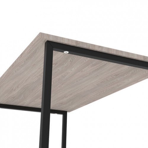 Стол BRABIX SMART CD-020, 900х500х770 мм, ЛОФТ, металл/ЛДСП ясень шимо светлый, каркас черный, 641949