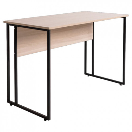 Стол BRABIX SMART CD-019, 1180х600х770 мм, ЛОФТ, металл/ЛДСП ясень шимо светлый, каркас черный, 641947
