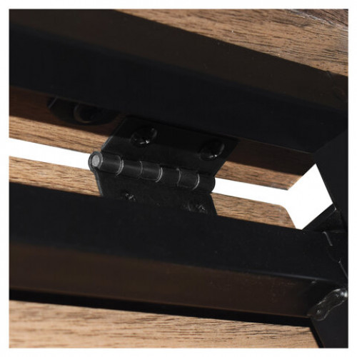 Стол на металлокаркасе BRABIX LOFT CD-001, 800х440х740 мм, складной, цвет морёный дуб, 641209