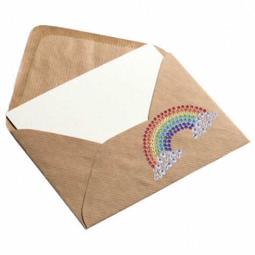 Наклейки готовые из страз РАДУГА, 3 декоративных элемента, 9,5х15,5 см, ОСТРОВ СОКРОВИЩ, 662236