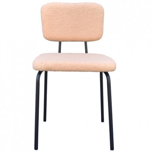 Стулья BRABIX Ideal CF-080, КОМПЛЕКТ 4 шт., черный каркас, букле бежевый, 533255