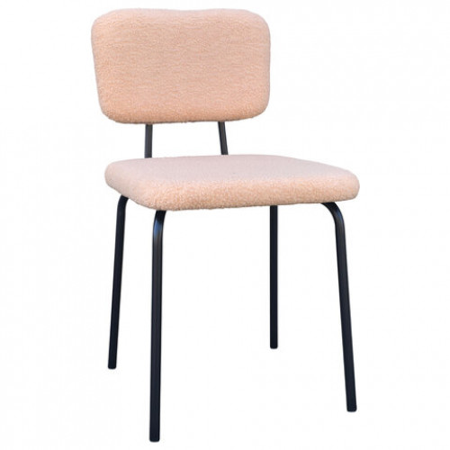 Стулья BRABIX Ideal CF-080, КОМПЛЕКТ 4 шт., черный каркас, букле бежевый, 533255