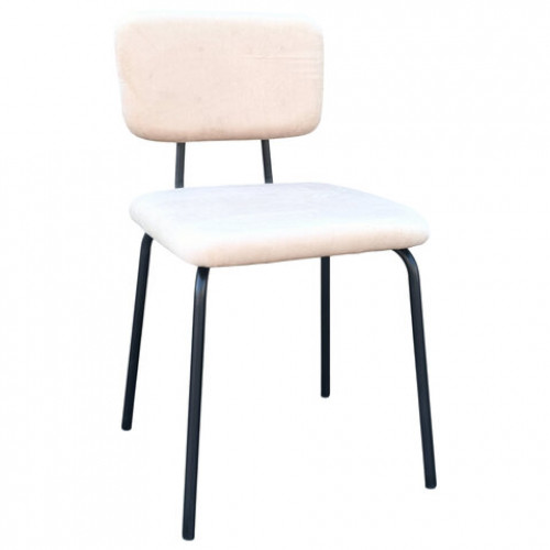 Стулья BRABIX Dream CF-090, КОМПЛЕКТ 4 шт., черный каркас, ткань бежевая, 533251