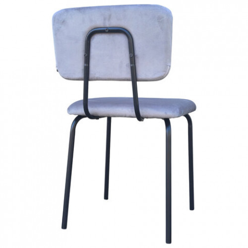 Стулья BRABIX Dream CF-090, КОМПЛЕКТ 4 шт., черный каркас, ткань серая, 533252