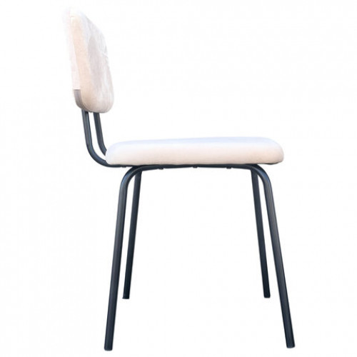 Стулья BRABIX Dream CF-090, КОМПЛЕКТ 4 шт., черный каркас, ткань бежевая, 533251