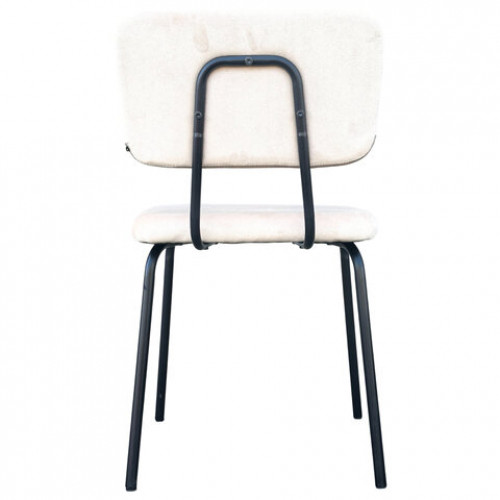 Стулья BRABIX Dream CF-090, КОМПЛЕКТ 4 шт., черный каркас, ткань бежевая, 533251