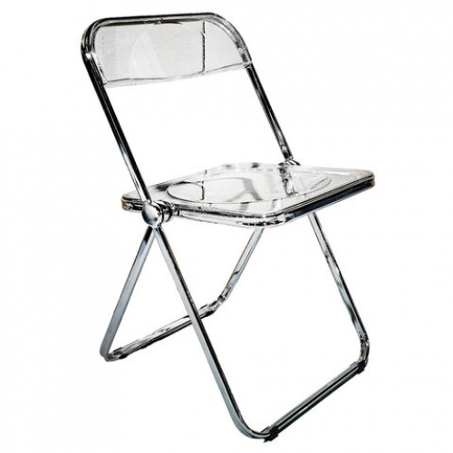 Стул складной прозрачный тонированный BRABIX Glam CF-020, хромированный каркас, пластик, 533247