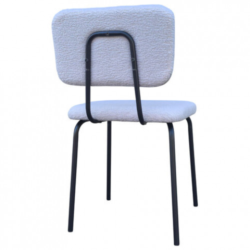 Стулья BRABIX Ideal CF-080, КОМПЛЕКТ 4 шт., черный каркас, букле серый, 533256