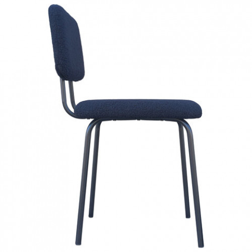 Стулья BRABIX Ideal CF-080, КОМПЛЕКТ 4 шт., черный каркас, букле черный, 533244