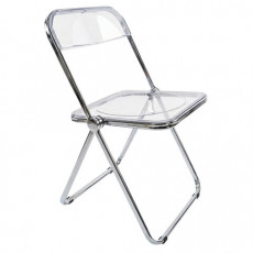 Стул складной прозрачный BRABIX Glam CF-020, хромированный каркас, пластик, 533245