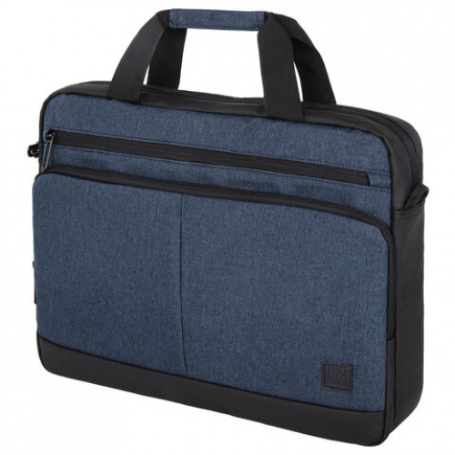 Сумка-портфель BRAUBERG Forward с отделением для ноутбука 15,6, темно-синяя, 29х40х9 см, 270833