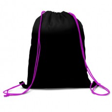 Мешок для обуви BRAUBERG плотный, карман на молнии, подкладка, 43х33 см, Neon Purple, 271626