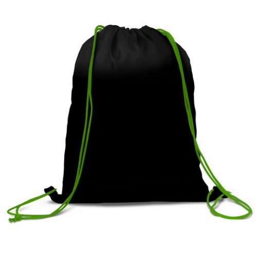 Мешок для обуви BRAUBERG плотный, карман на молнии, подкладка, 43х33 см, Neon Green, 271625