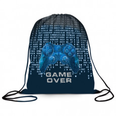 Мешок для обуви BRAUBERG, с петлёй, карман на молнии, полиэстер, 47х37 см, Game over, 270912 Мешок для обуви BRAUBERG, с петлёй, карман на молнии, полиэстер, 47х37 см, Game over, 270912