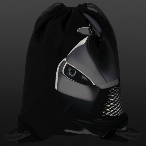 Мешок для обуви BRAUBERG PREMIUM, карман, подкладка, светоотражайка, 43х33 см, Black car, 271623