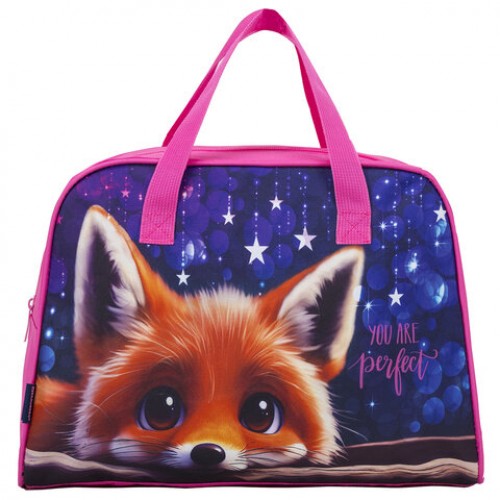 Сумка для занятий BRAUBERG с ручками, 35x25x15 см, Cute fox, 272379